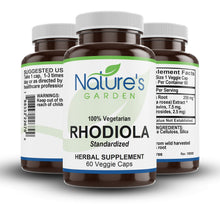 Load image into Gallery viewer, Rhodiola Supplement Powder Supplement Capsules (3% Rosavins, 1% Salidrosides) 60 VegCap
