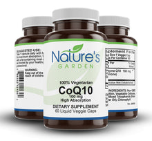 Load image into Gallery viewer, CoQ10 Supplement - 60 Liquid Veggie Caps