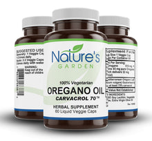Load image into Gallery viewer, Oregano Oil Supplement - 60 Liquid Veggie Caps with 510mg Mediterranean Oil of Oregano