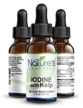 Load image into Gallery viewer, Iodine w/ Kelp Supplement - 2 oz Liquid Vitamins - Kosher/Vegan - 1300 Servings - Helps Support Thyroid Health