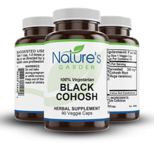 Load image into Gallery viewer, Black Cohosh Supplement - 90 Veggie Caps with 500mg Wild Black Cohosh Root
