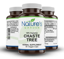 Load image into Gallery viewer, Chaste Tree Supplement - 90 Veggie Caps with 400mg Organic Chasteberry