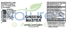 Load image into Gallery viewer, Ginseng Master Energy Supplement Liquid Extract 2 oz
