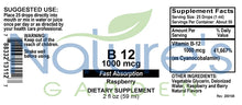 Load image into Gallery viewer, B12 Drops 1000 mcg/ml - 2 oz Liquid Vitamins