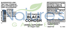 Load image into Gallery viewer, Black Cohosh Supplement - 90 Veggie Caps with 500mg Wild Black Cohosh Root