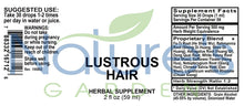 Load image into Gallery viewer, LUSTROUS HAIR Supplement - 2 oz Liquid Herbal Formula