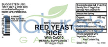 Load image into Gallery viewer, Red Yeast Rice Organic with CoQ10 Supplement - 90 Veggie Caps with 600mg Organic Red Rice Yeast Plus Co Q 10 - Natures Support for Cholesterol