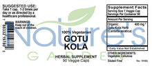 Load image into Gallery viewer, Gotu Kola Supplement - 90 Veggie Caps with 400mg Organic Gotu Kola Herb