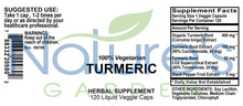 Load image into Gallery viewer, Turmeric Supplement - 120 Liquid Veggie Caps