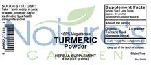 Load image into Gallery viewer, Organic Turmeric Root Powder Supplement - 4 oz Herbal Powder