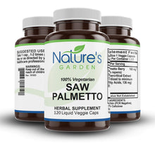 Load image into Gallery viewer, Saw Palmetto Supplement - 120 Liquid Veggie Caps