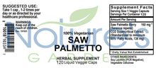 Load image into Gallery viewer, Saw Palmetto Supplement - 120 Liquid Veggie Caps