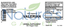 Load image into Gallery viewer, Valerian Supplement - 180 Veggie Caps with 1000mg Organic Valerian Root Powder