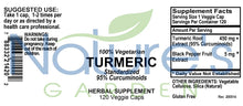 Load image into Gallery viewer, Turmeric Supplement - 120 Veggie Caps with Curcumin, Contains 95% Curcuminoids & Piperine Black Pepper Extract