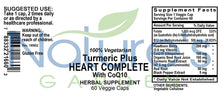 Load image into Gallery viewer, Turmeric Plus Heart Complete with CoQ10 Supplement - 60 Veggie Caps