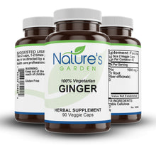 Load image into Gallery viewer, Ginger Supplement - 90 Veggie Caps with 1000mg Organic Ginger Root