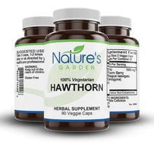 Load image into Gallery viewer, Hawthorn Supplement - 90 Veggie Caps with 1000mg Organic Hawthorne Berry