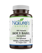 Load image into Gallery viewer, Holy Basil Supplement - 60 Veggie Caps with 450mg Organic Holy Basil Tulsi & Holy Basil Extract from India