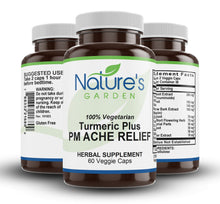 Load image into Gallery viewer, Turmeric Plus PM Ache Relief Supplement - 60 Veggie Caps