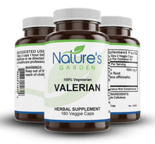 Load image into Gallery viewer, Valerian Supplement - 180 Veggie Caps with 1000mg Organic Valerian Root Powder