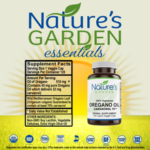 Load image into Gallery viewer, Oregano Oil Supplement - 120 Liquid Veggie Caps with 510mg Mediterranean Oil of Oregano