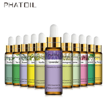 Load image into Gallery viewer, PHATOIL 10ML with Dropper Lavender Eucalyptus Vanilla Pure Natural Essential Oils Rose Jasmine Ylang Ylang Diffuser Aroma Oil