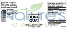 Load image into Gallery viewer, Dong Quai - 90 Veggie Caps with 500mg Organic Dong Quai Root
