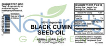 Load image into Gallery viewer, Black Cumin Seed Oil Liquid Capsules 90 VegCap
