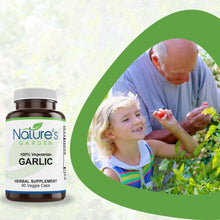 Load image into Gallery viewer, Garlic - 90 Veggie Caps with 500mg Organic Garlic Allium Sativum
