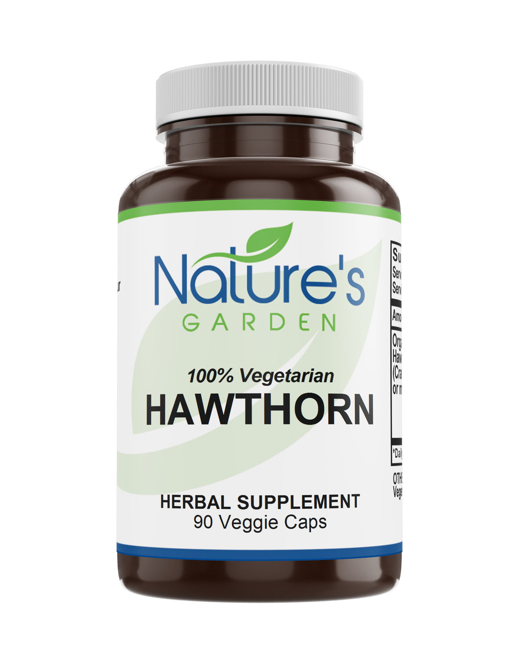 Hawthorn - 90 Veggie Caps with 1000mg Organic Hawthorne Berry