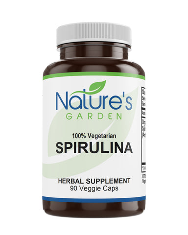 
  
	
    
	
    Spirulina Supplement - 90 Veggie Caps with 450mg Organic Spirulina Powder - Nature's Superfood Supplement
