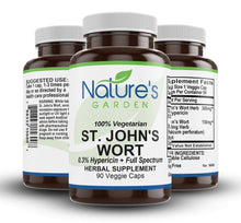 Load image into Gallery viewer, St. John&#39;s Wort - 90 Veggie Caps with Standardized 0.3% Hypericin, 450mg Formula per Capsule - Organic St John&#39;s Wort Extract
