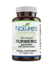 Load image into Gallery viewer, Turmeric - 60 Veggie Caps with Curcumin, Contains 95% Curcuminoids &amp; Piperine Black Pepper Extract
